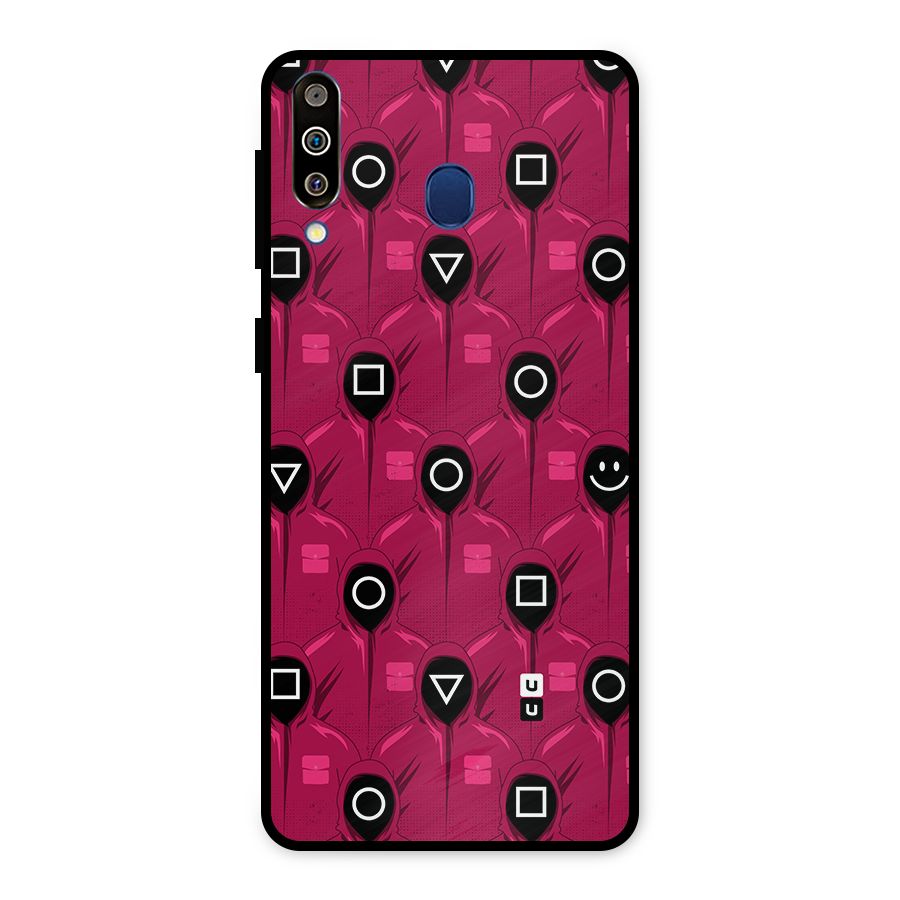Squid Gamers Pattern Metal Back Case for Galaxy M30