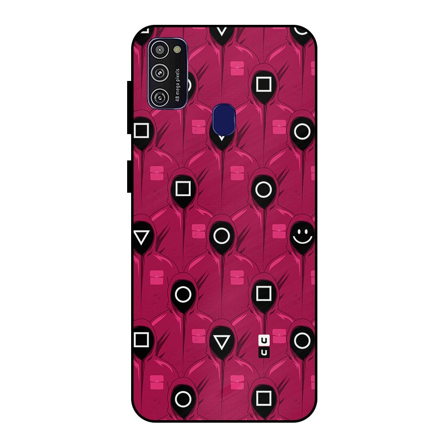 Squid Gamers Pattern Metal Back Case for Galaxy M30s