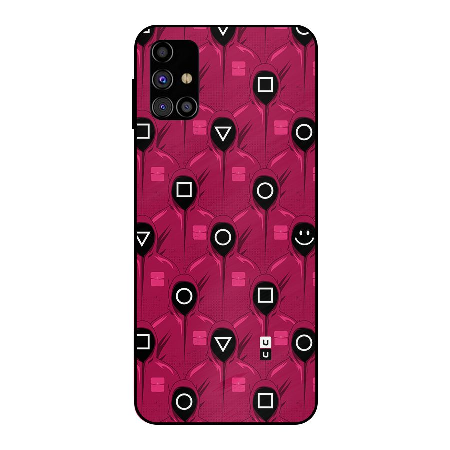 Squid Gamers Pattern Metal Back Case for Galaxy M31s