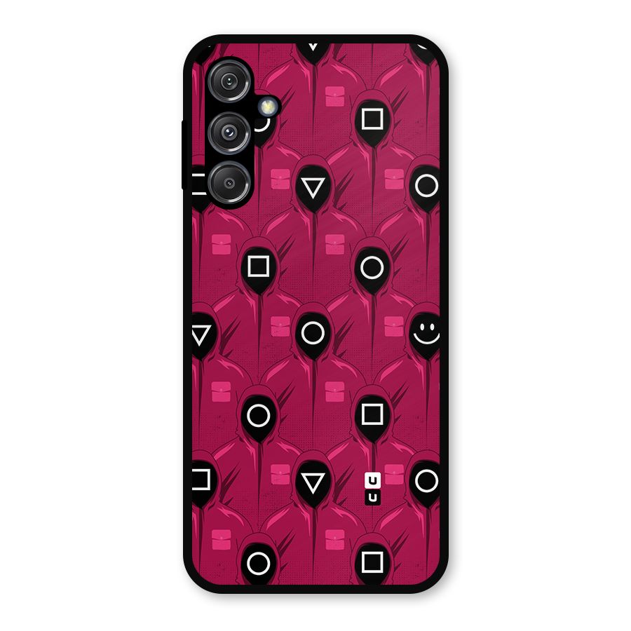 Squid Gamers Pattern Metal Back Case for Galaxy M34 5G