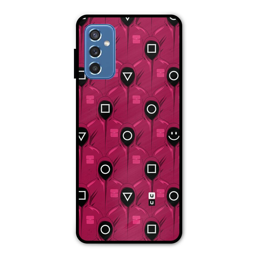 Squid Gamers Pattern Metal Back Case for Galaxy M52 5G