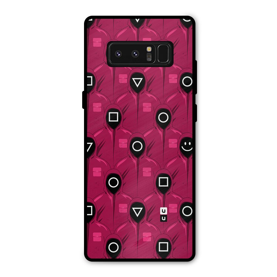 Squid Gamers Pattern Metal Back Case for Galaxy Note 8