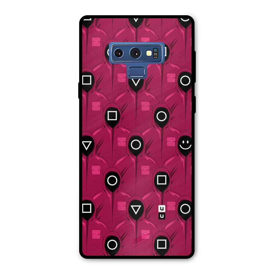 Squid Gamers Pattern Metal Back Case for Galaxy Note 9