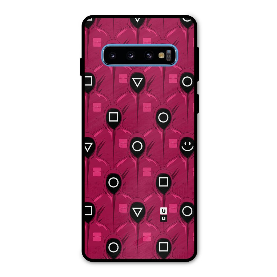 Squid Gamers Pattern Metal Back Case for Galaxy S10
