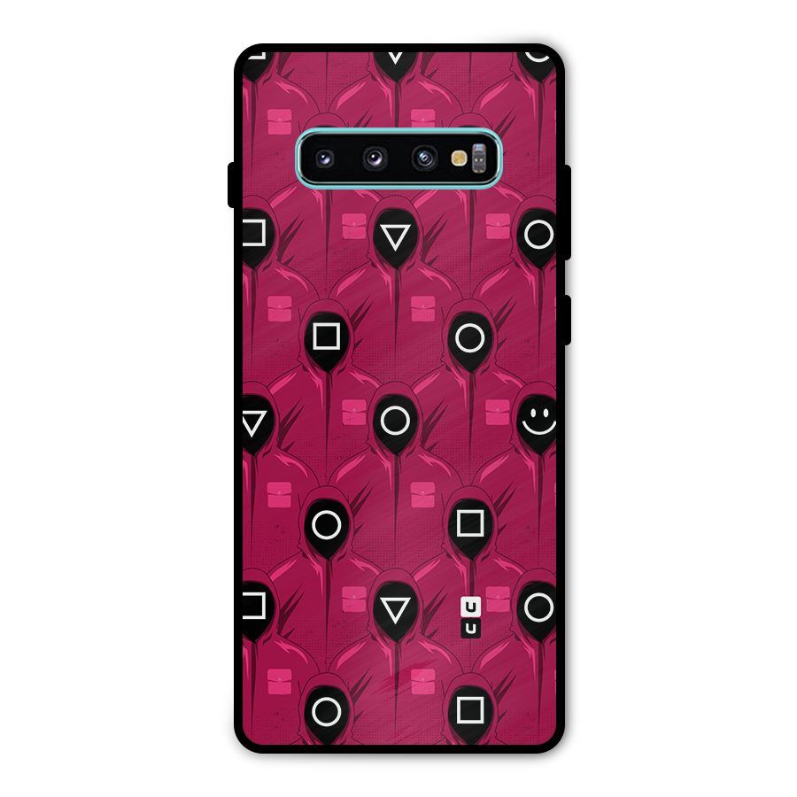 Squid Gamers Pattern Metal Back Case for Galaxy S10 Plus