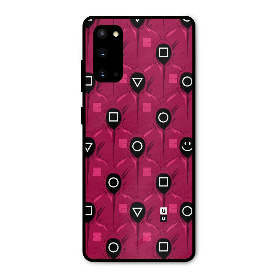 Squid Gamers Pattern Metal Back Case for Galaxy S20