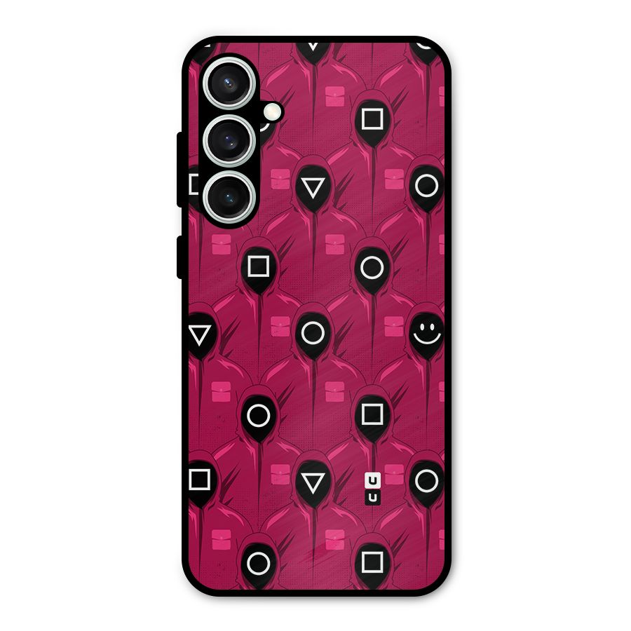 Squid Gamers Pattern Metal Back Case for Galaxy S23 FE