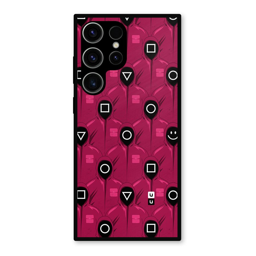 Squid Gamers Pattern Metal Back Case for Galaxy S23 Ultra