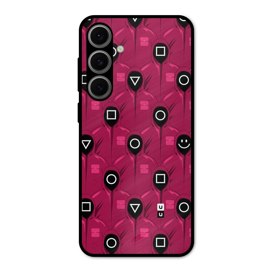 Squid Gamers Pattern Metal Back Case for Galaxy S24 FE