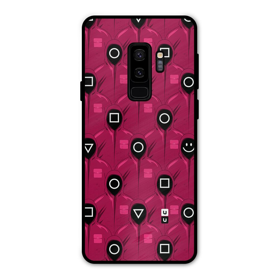 Squid Gamers Pattern Metal Back Case for Galaxy S9 Plus