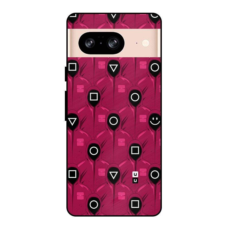 Squid Gamers Pattern Metal Back Case for Google Pixel 8