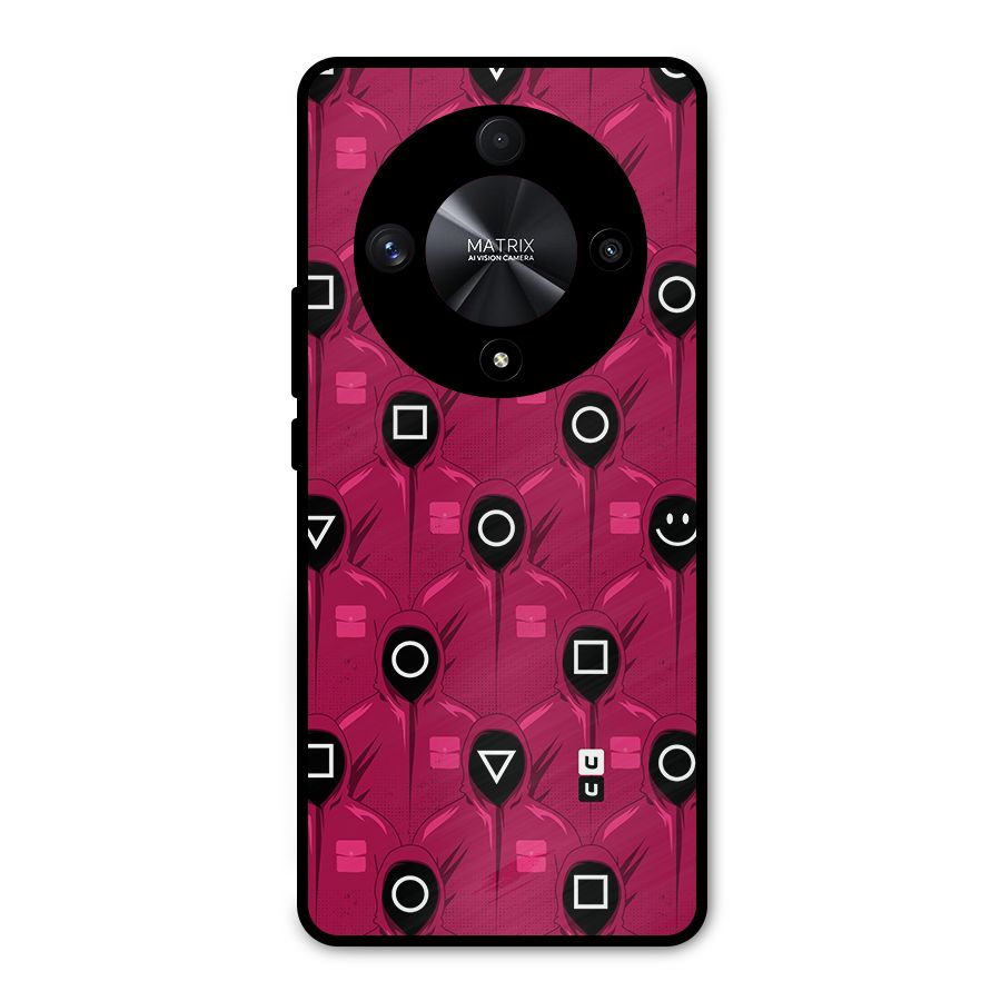 Squid Gamers Pattern Metal Back Case for Honor X9b