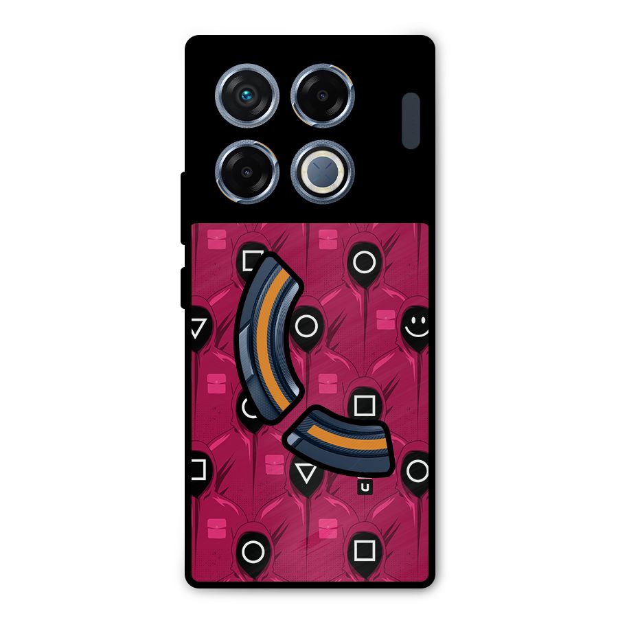 Squid Gamers Pattern Metal Back Case for Infinix GT 20 Pro