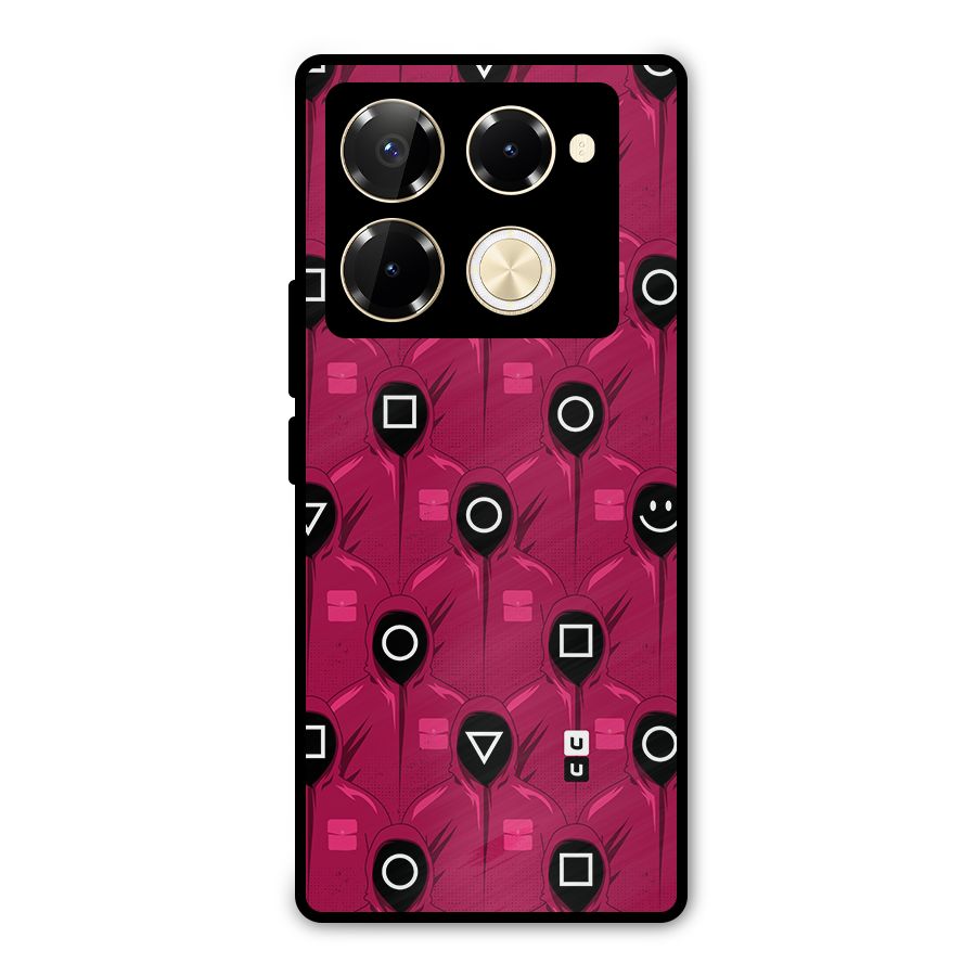 Squid Gamers Pattern Metal Back Case for Infinix Note 40 Pro
