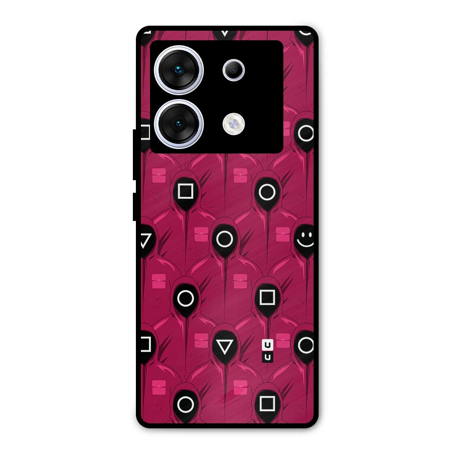 Squid Gamers Pattern Metal Back Case for Infinix Zero 30 5G