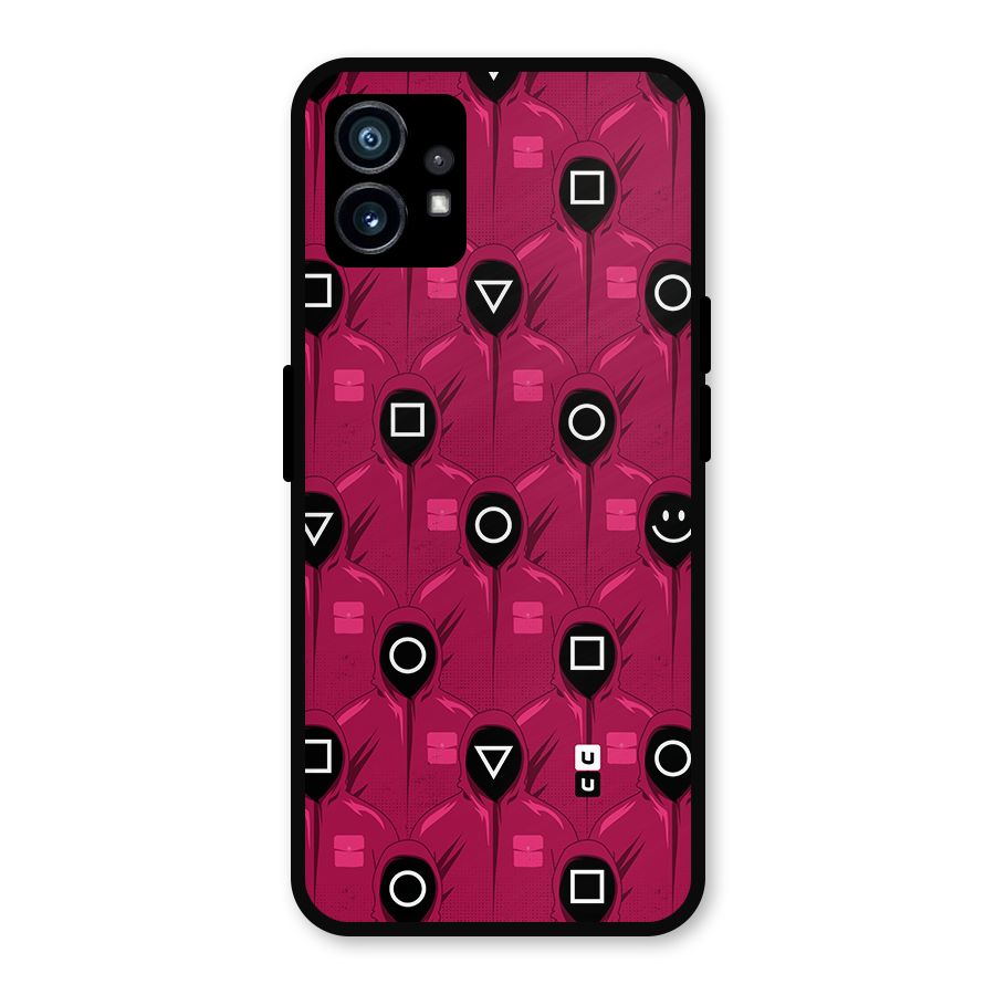 Squid Gamers Pattern Metal Back Case for Nothing Phone 1