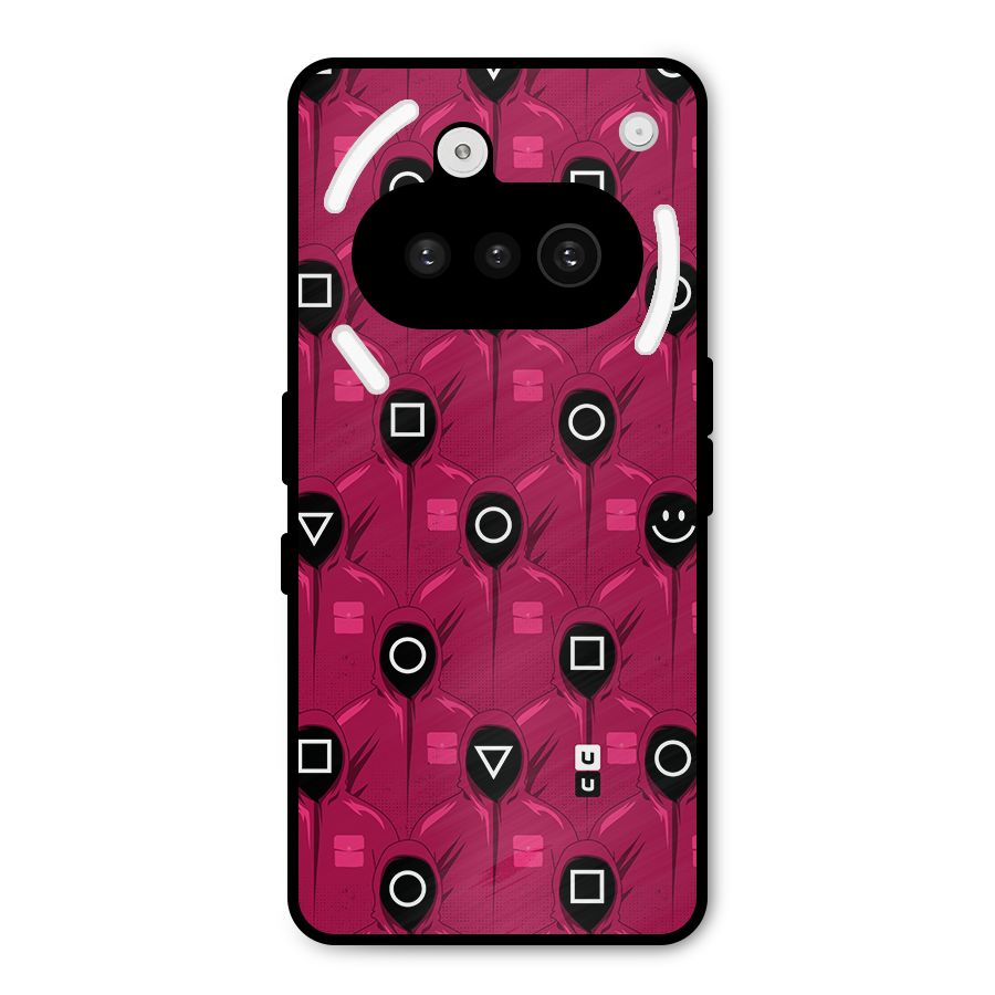 Squid Gamers Pattern Metal Back Case for Nothing Phone 3a