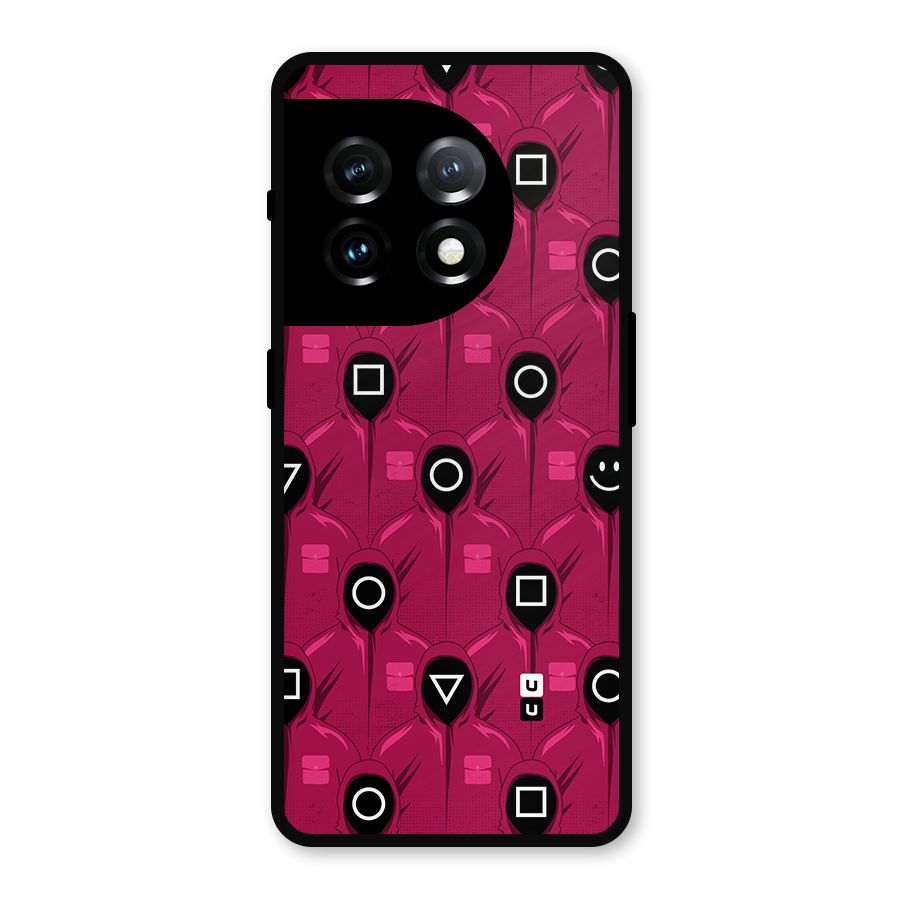 Squid Gamers Pattern Metal Back Case for OnePlus 11
