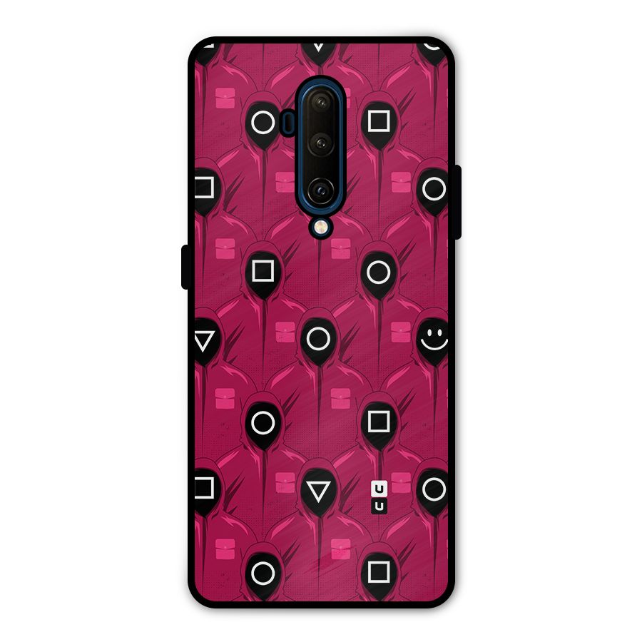 Squid Gamers Pattern Metal Back Case for OnePlus 7T Pro