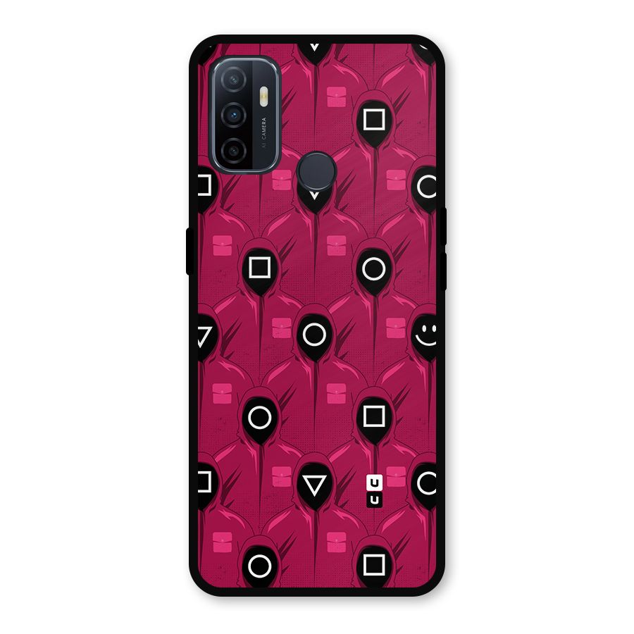 Squid Gamers Pattern Metal Back Case for Oppo A53