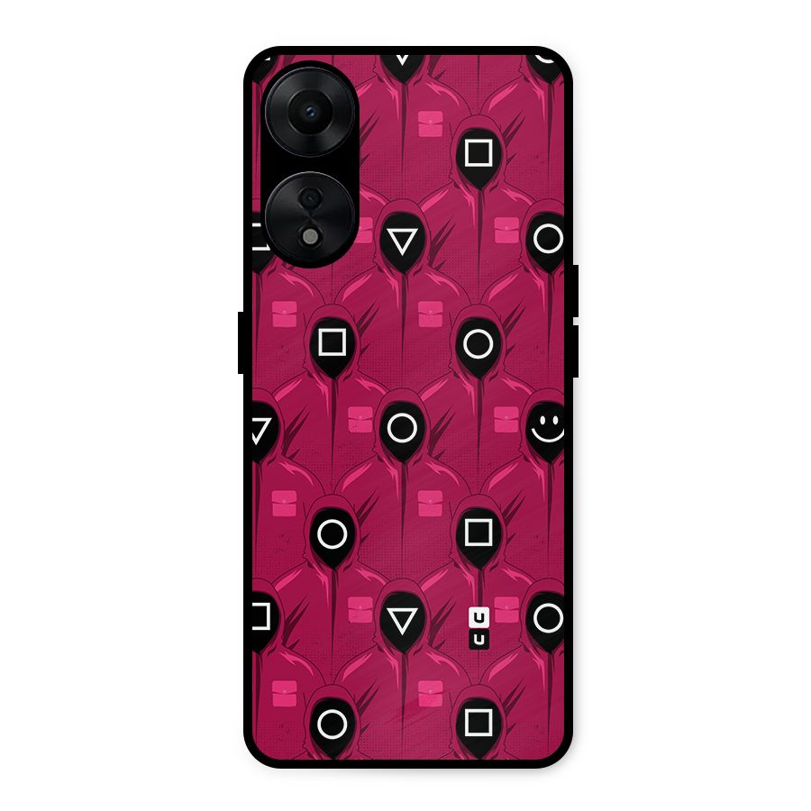 Squid Gamers Pattern Metal Back Case for Oppo A78 5G