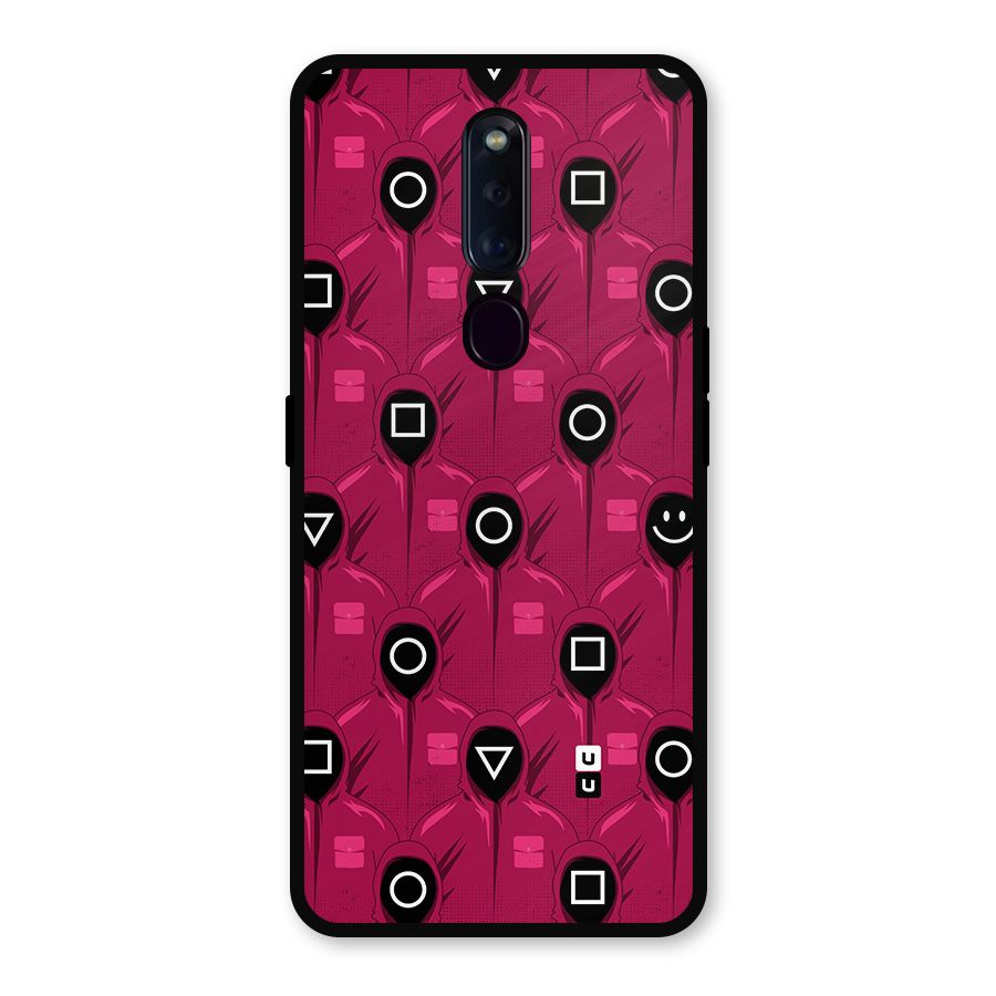 Squid Gamers Pattern Metal Back Case for Oppo F11 Pro