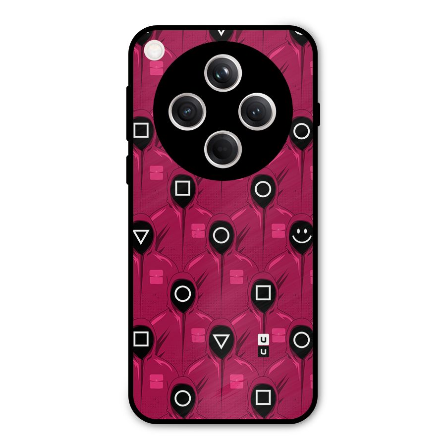 Squid Gamers Pattern Metal Back Case for Oppo Find X8