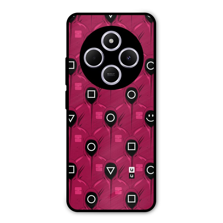 Squid Gamers Pattern Metal Back Case for Poco C75 5G