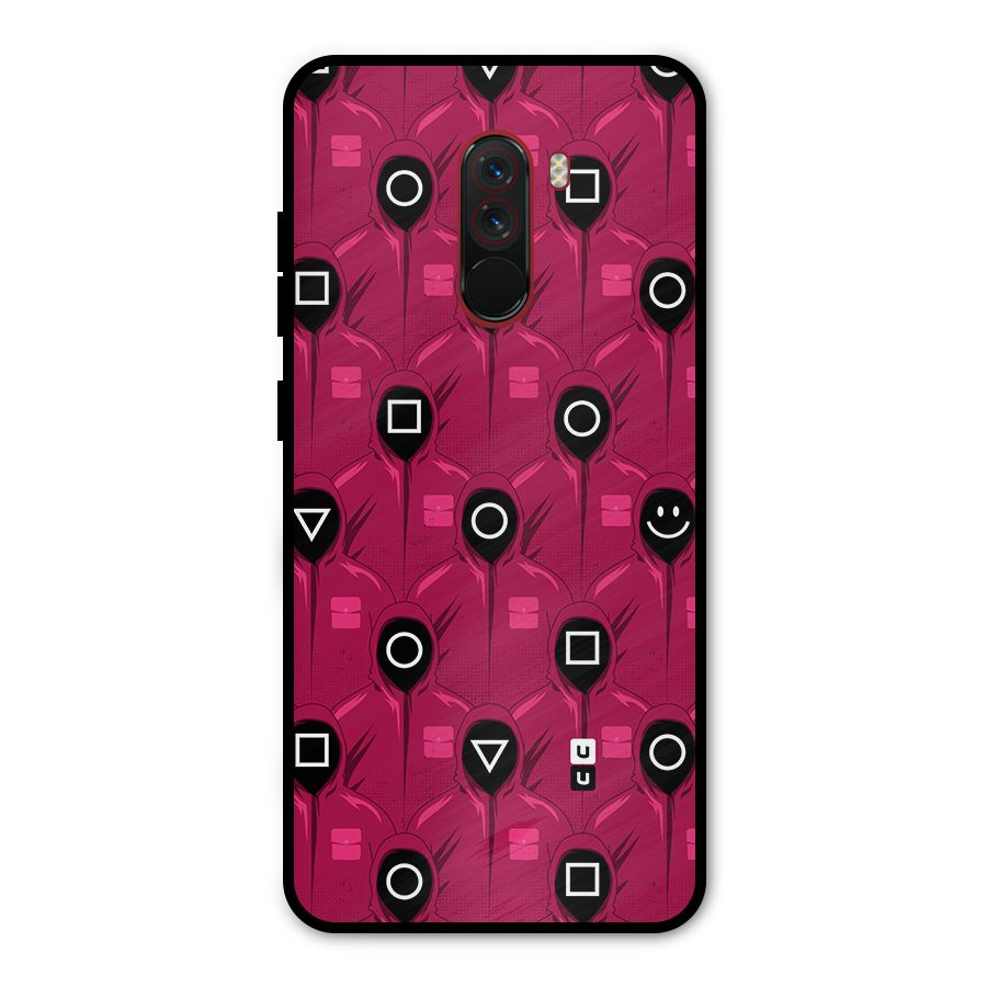 Squid Gamers Pattern Metal Back Case for Poco F1