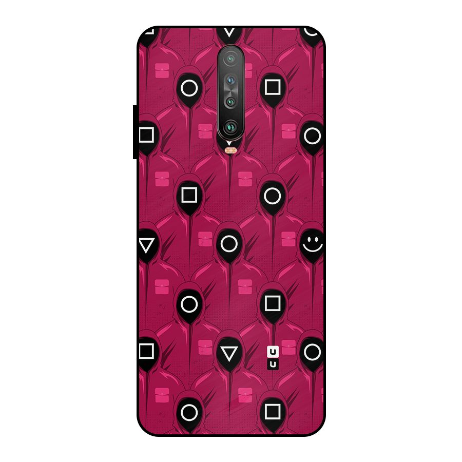 Squid Gamers Pattern Metal Back Case for Poco X2