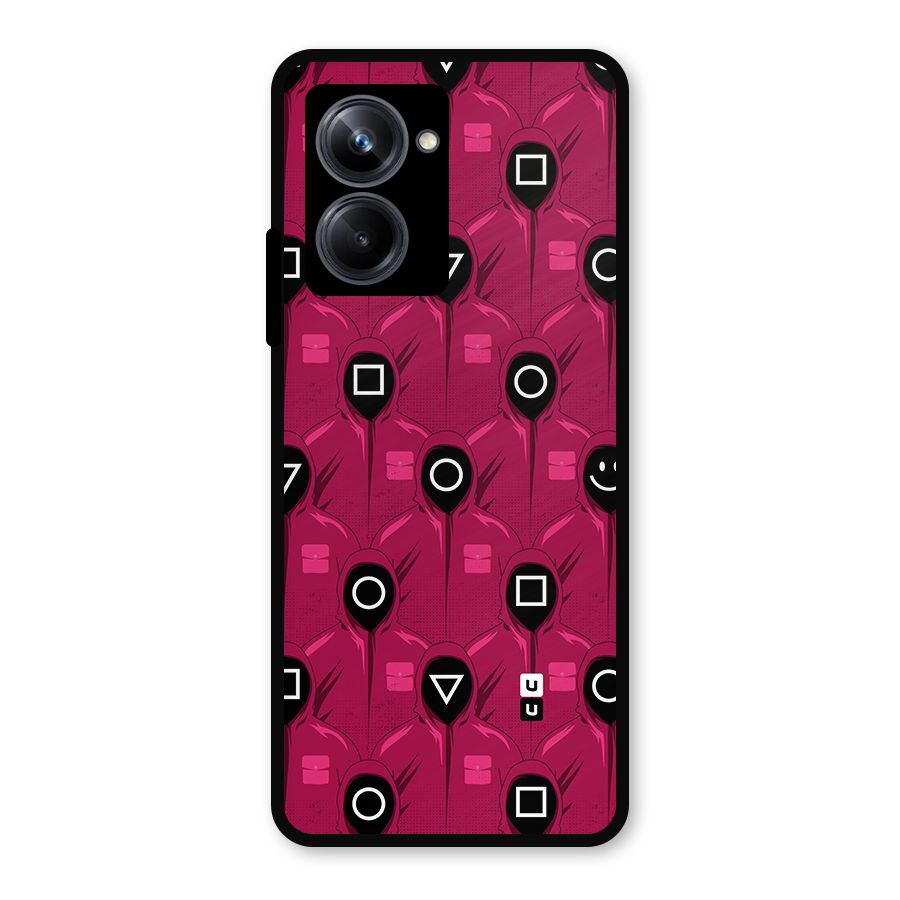 Squid Gamers Pattern Metal Back Case for Realme 10 Pro