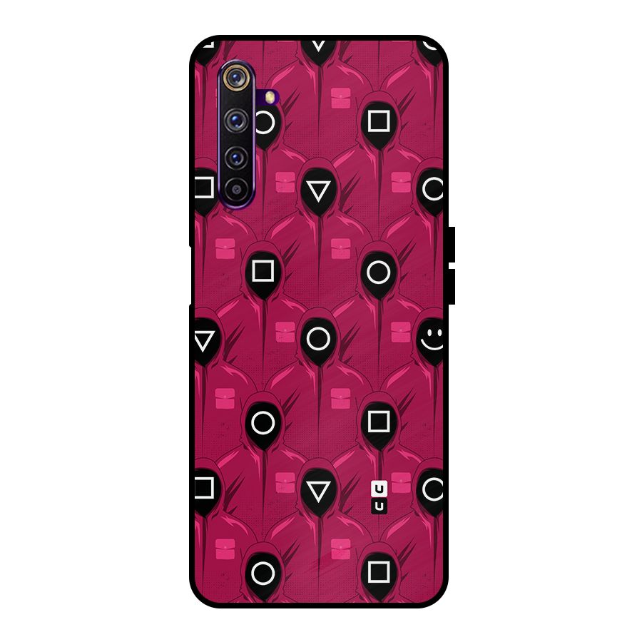 Squid Gamers Pattern Metal Back Case for Realme 6 Pro
