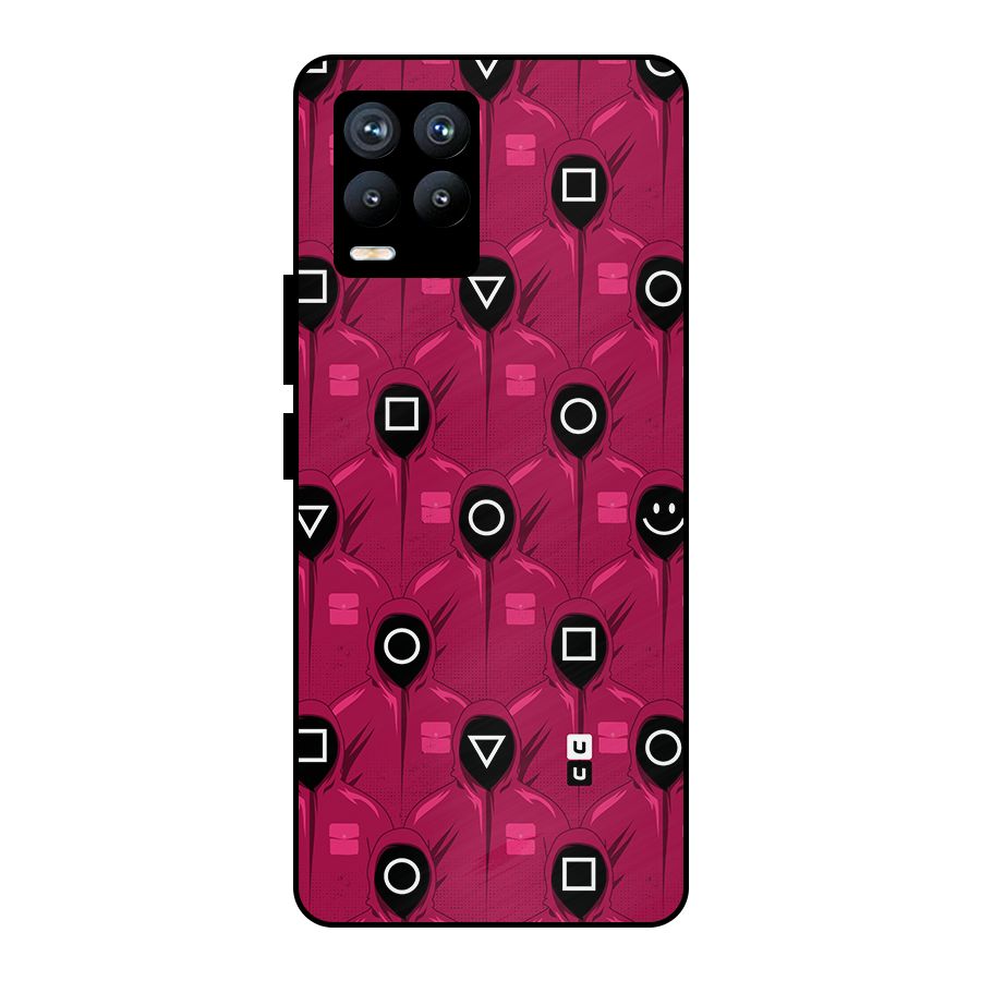 Squid Gamers Pattern Metal Back Case for Realme 8 Pro