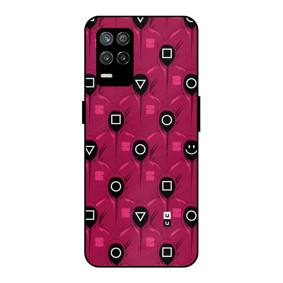 Squid Gamers Pattern Metal Back Case for Realme 8s 5G
