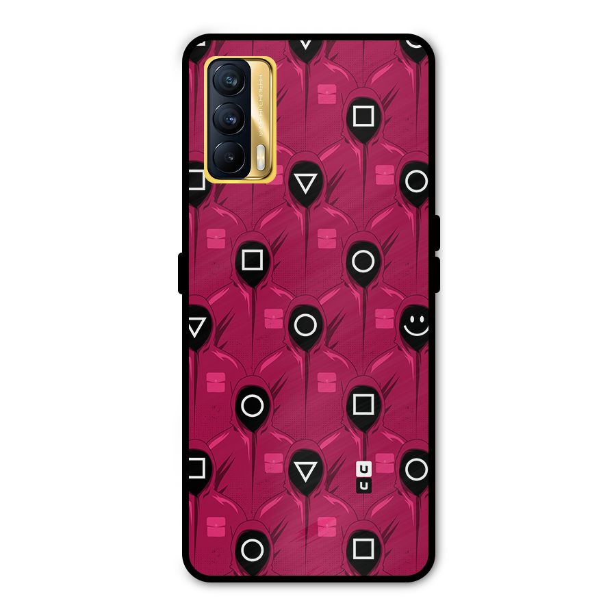 Squid Gamers Pattern Metal Back Case for Realme X7