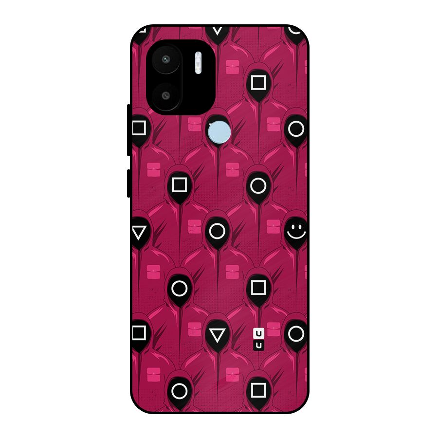 Squid Gamers Pattern Metal Back Case for Redmi A2+