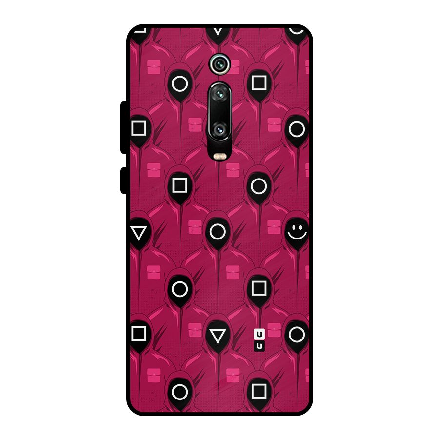 Squid Gamers Pattern Metal Back Case for Redmi K20