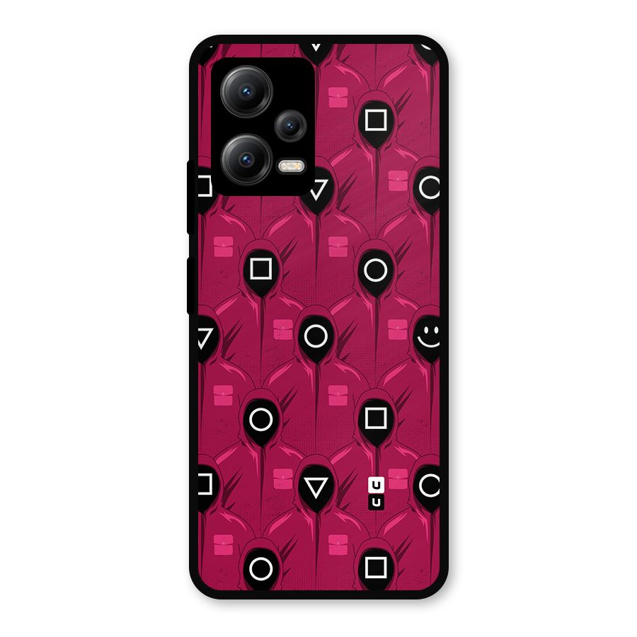 Squid Gamers Pattern Metal Back Case for Redmi Note 12 5G