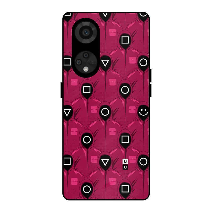 Squid Gamers Pattern Metal Back Case for Reno8 T 5G