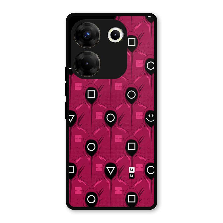 Squid Gamers Pattern Metal Back Case for Tecno Camon 20 Pro