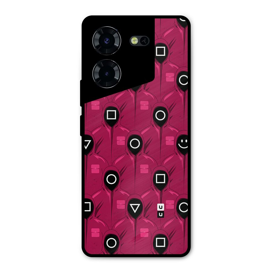 Squid Gamers Pattern Metal Back Case for Tecno Pova 5 Pro 5G