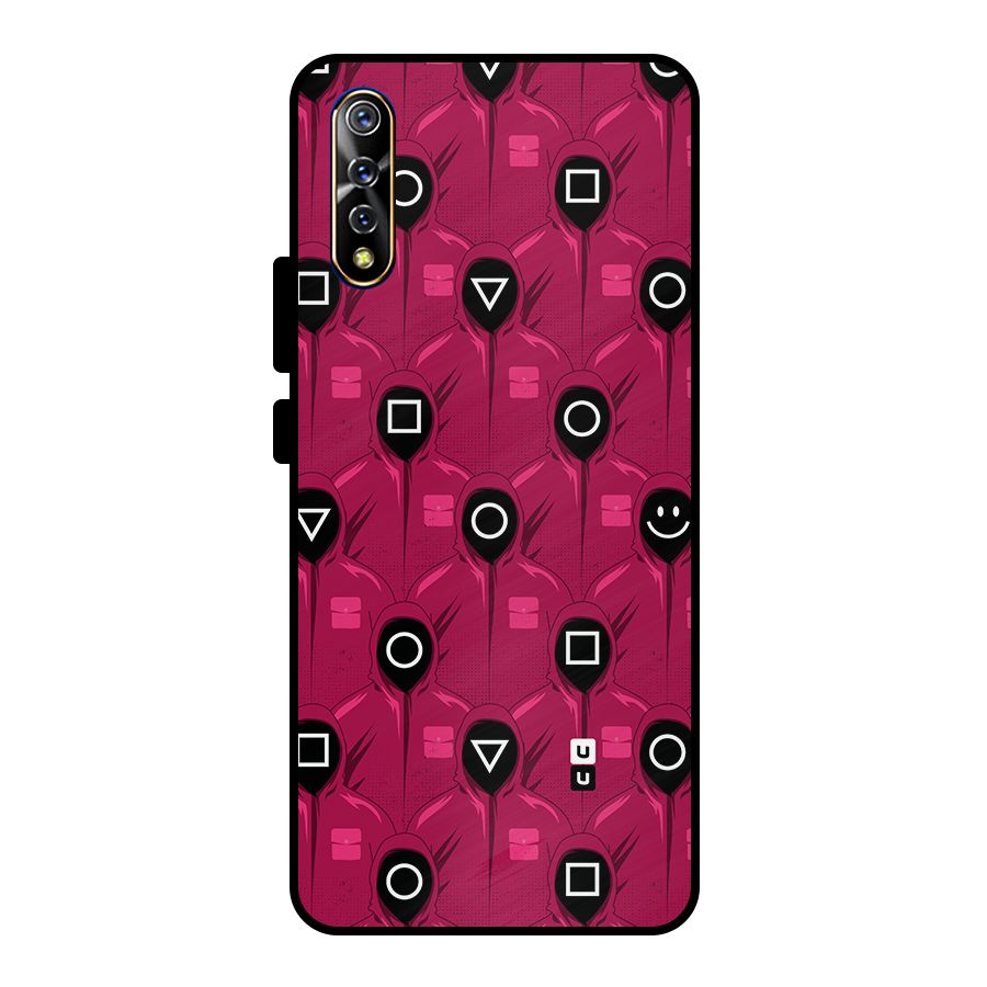 Squid Gamers Pattern Metal Back Case for Vivo S1