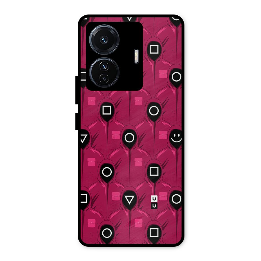 Squid Gamers Pattern Metal Back Case for Vivo T1 Pro