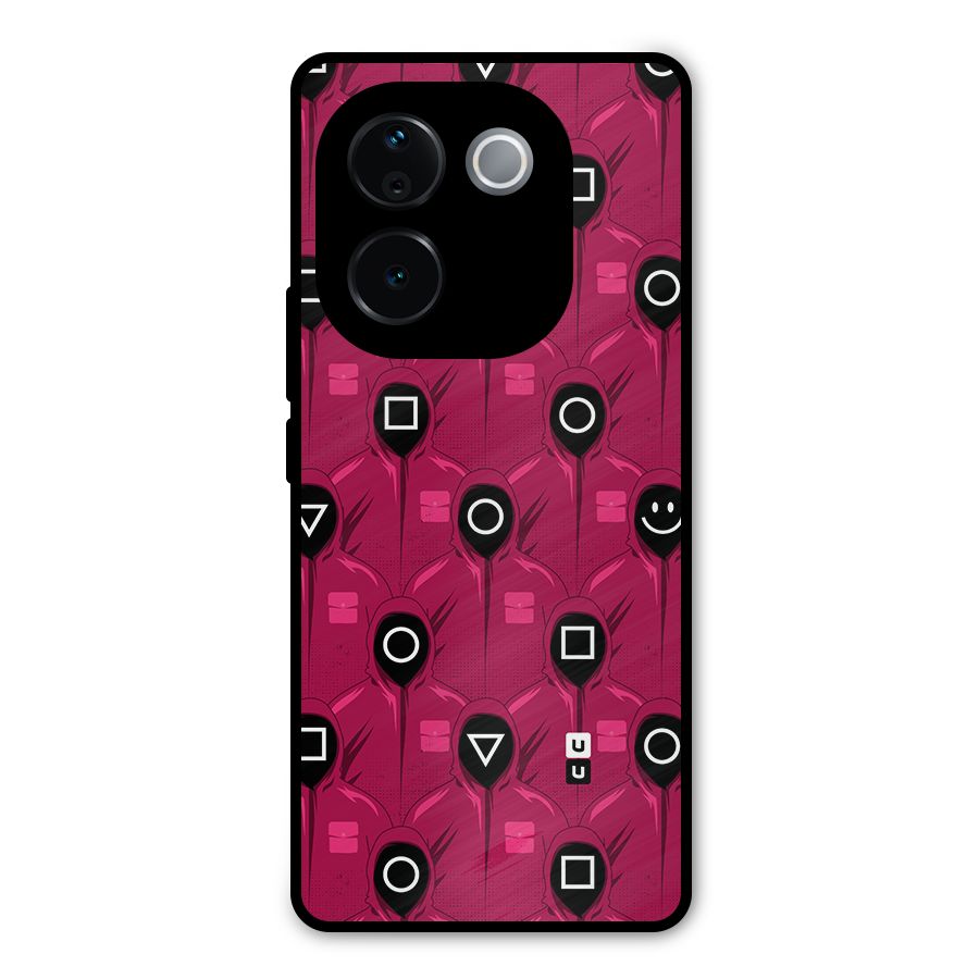 Squid Gamers Pattern Metal Back Case for Vivo T3 Pro