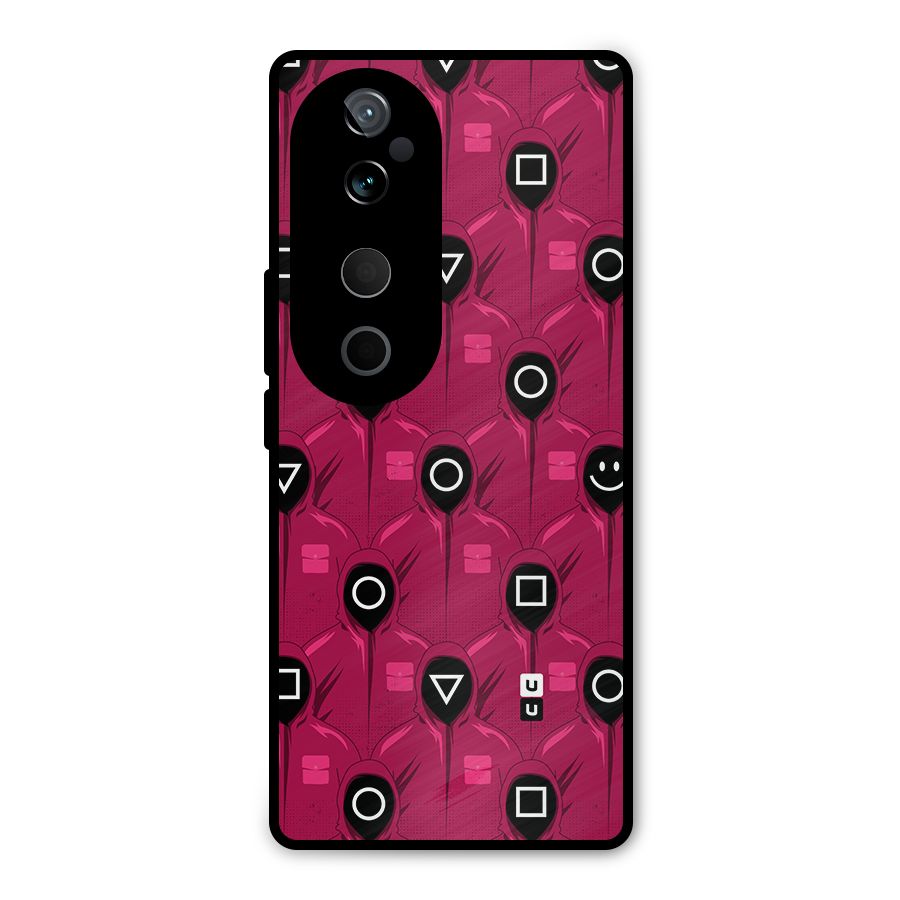 Squid Gamers Pattern Metal Back Case for Vivo T3 Ultra