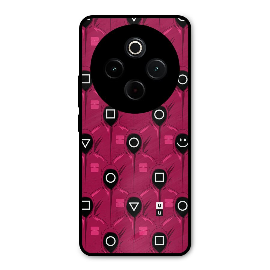 Squid Gamers Pattern Metal Back Case for Vivo T4
