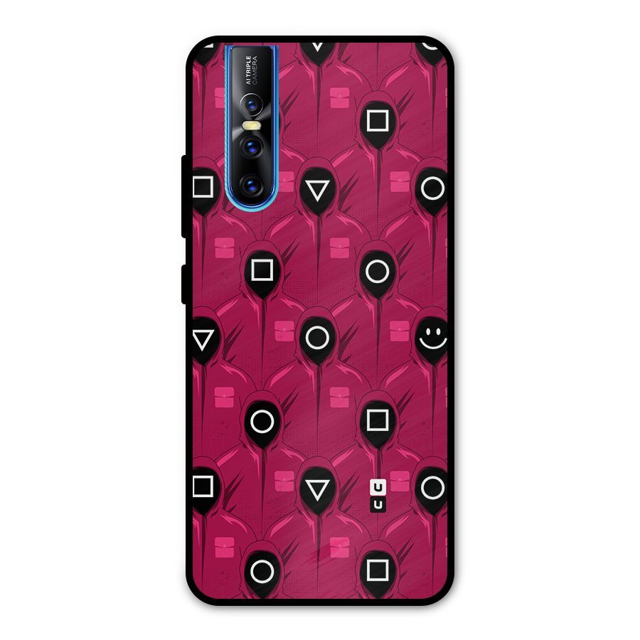 Squid Gamers Pattern Metal Back Case for Vivo V15 Pro