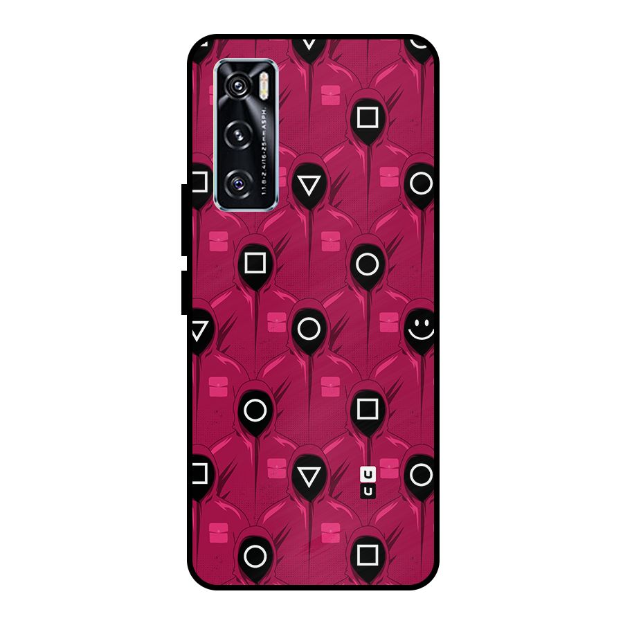 Squid Gamers Pattern Metal Back Case for Vivo V20 SE