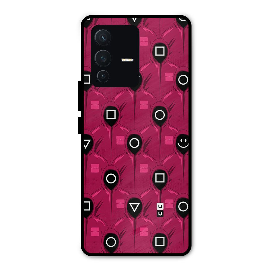 Squid Gamers Pattern Metal Back Case for Vivo V23 Pro