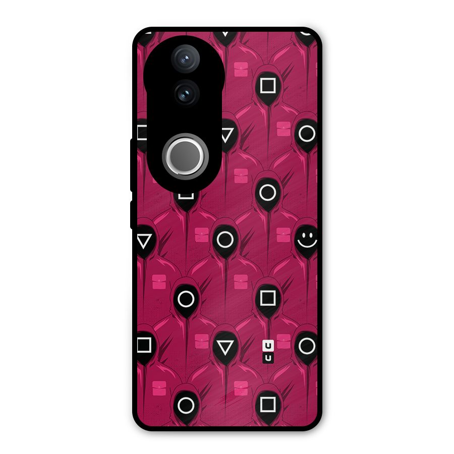 Squid Gamers Pattern Metal Back Case for Vivo V50e